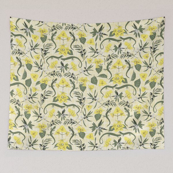 Item preview, what i found on my mediterranean terrace - yellow bougainvillea ornament designed and sold by kobyakov.