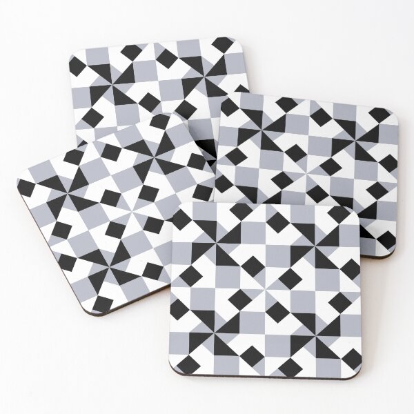Item preview, Monochrome geometric seamless repeating pattern designed and sold by SeamlessDsign.