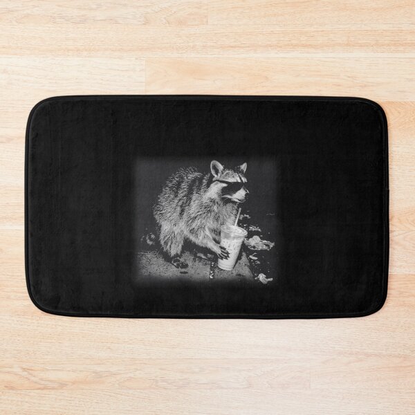 Item preview, Retro Raccoon Drinking Iced Coffee, Vintage Trash Panda, Raccoon Lover Coffee Lover designed and sold by NinMema.