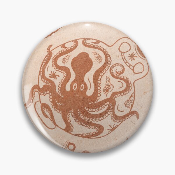 Item preview, Mediterranean Sea-Life - Traditional Minoan Pottery from Crete - lighter terracotta colour designed and sold by Nadya Neklioudova.