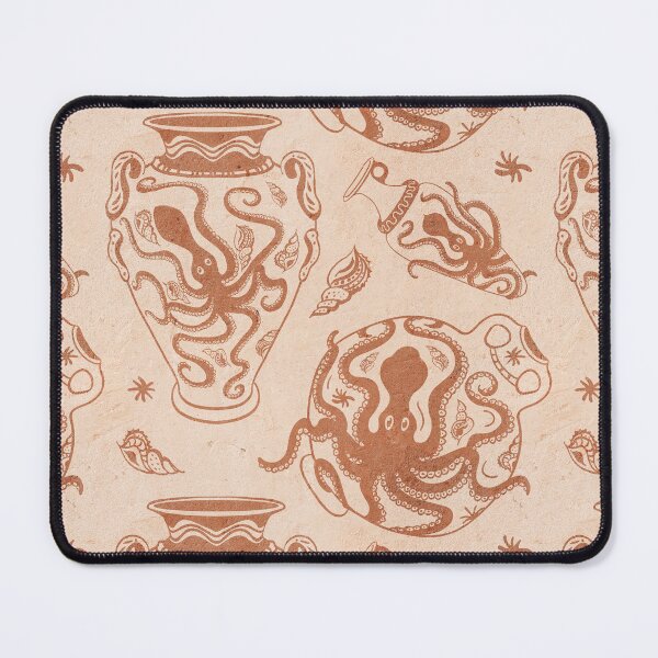 Item preview, Mediterranean Sea-Life - Traditional Minoan Pottery from Crete - lighter terracotta colour designed and sold by Nadya Neklioudova.
