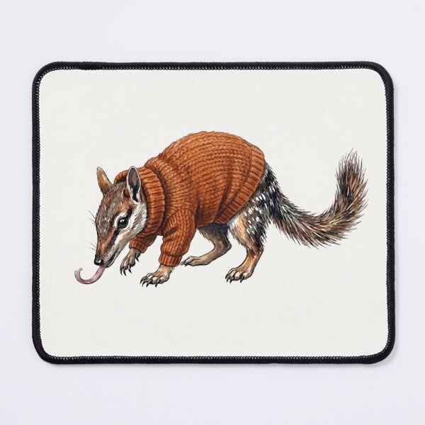 Item preview, Cozy Numbat in an Orange Ochre Knitted Jumper designed and sold by Wennebabs.
