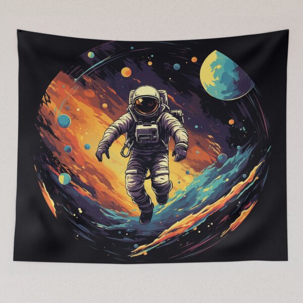 Item preview, Galaxy Astronaut Spaceman Scout Outter Worlds Art designed and sold by GrinGalore.