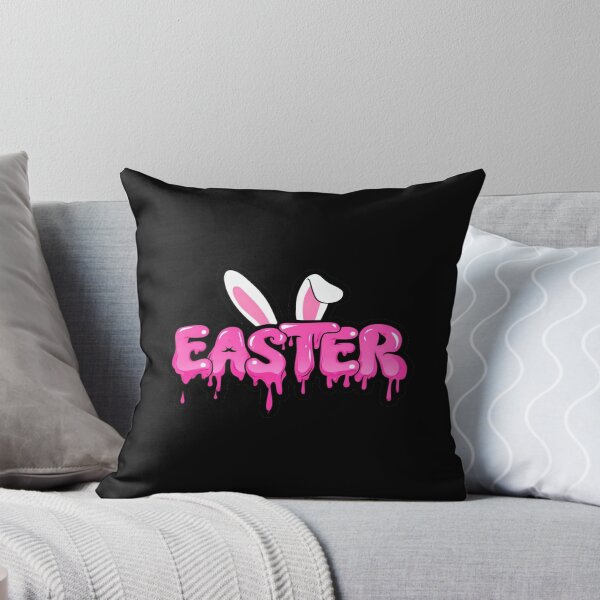 Item preview, Bold Dripping Easter Text Graphic – Pink Slime Lettering with Bunny Ears for Trendy Easter Designs designed and sold by Bright Nest Studio.