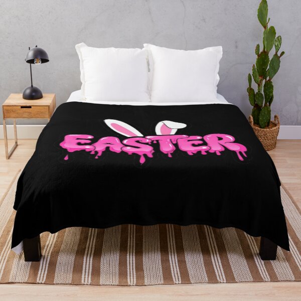 Item preview, Bold Dripping Easter Text Graphic – Pink Slime Lettering with Bunny Ears for Trendy Easter Designs designed and sold by Bright Nest Studio.