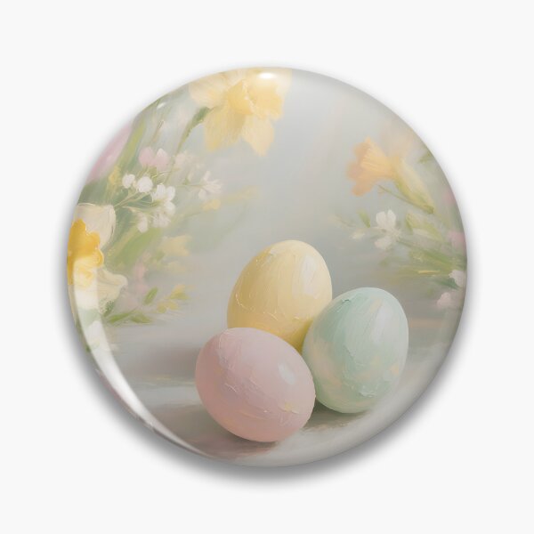 Item preview, Pastel Easter Eggs with Spring Flowers – Soft Cottagecore Spring Botanical Painting designed and sold by cr6zym1nd.