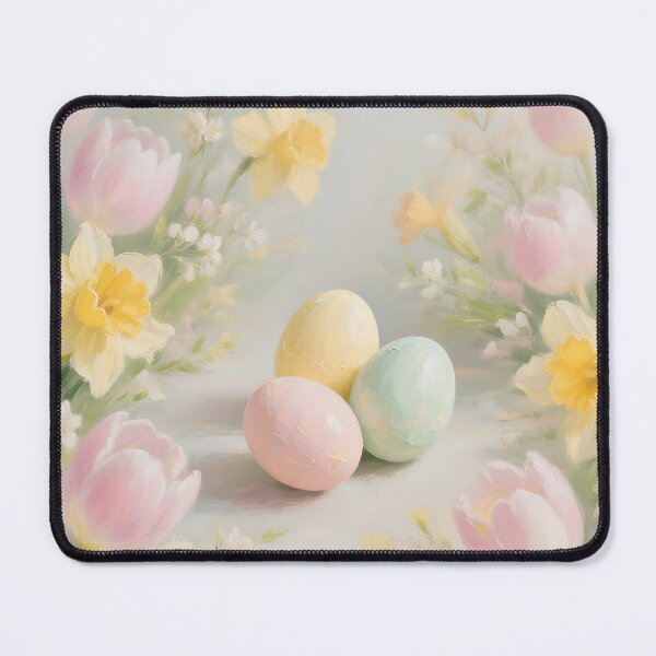 Item preview, Pastel Easter Eggs with Spring Flowers – Soft Cottagecore Spring Botanical Painting designed and sold by cr6zym1nd.