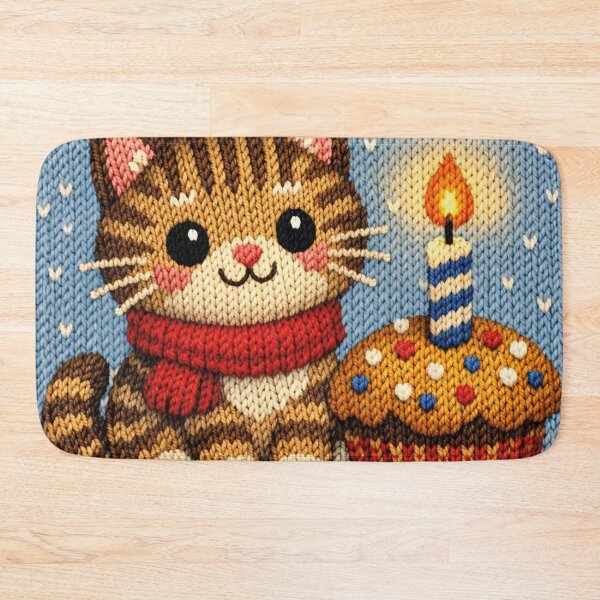 Item preview, beautiful knitting pattern with a cat and muffin designed and sold by Mauswohn.