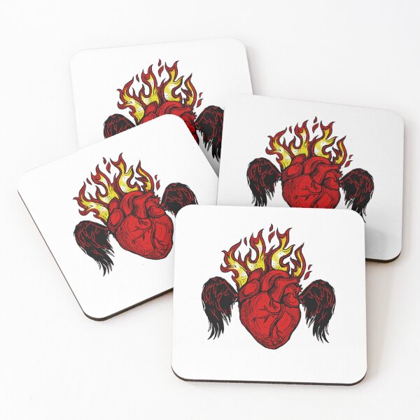 Item preview, Burning Anatomical Heart - Vintage Tattoo Style designed and sold by WLDRART.