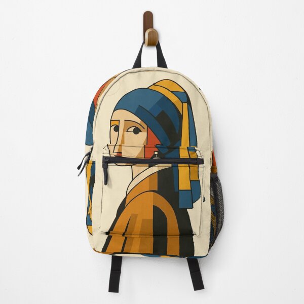 Item preview, Geometric Girl with a Pearl Earring – Modern Abstract Art Illustration designed and sold by Cosmicstar887.