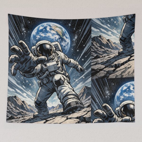 Item preview, Lunar Astronaut Reaching Toward Earth designed and sold by AndreBarnard.
