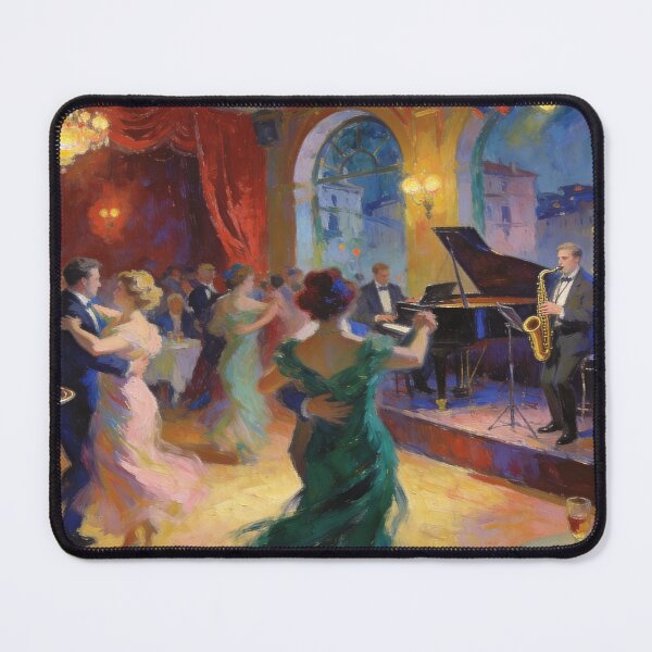 Item preview, Vibrant Nightlife Painting, Jazz Band, Dancing Crowd & City Nightclub Atmosphere designed and sold by BlareBlare.