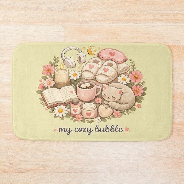 Item preview, My Cozy Bubble – Cute Cozy Aesthetic Cat designed and sold by MrsMimpi.