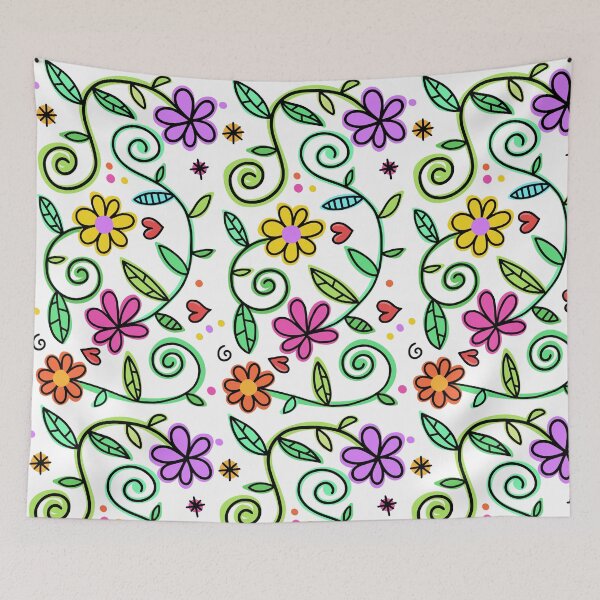 Item preview, Decorative Doodle Daisy Flowers designed and sold by Prawny.