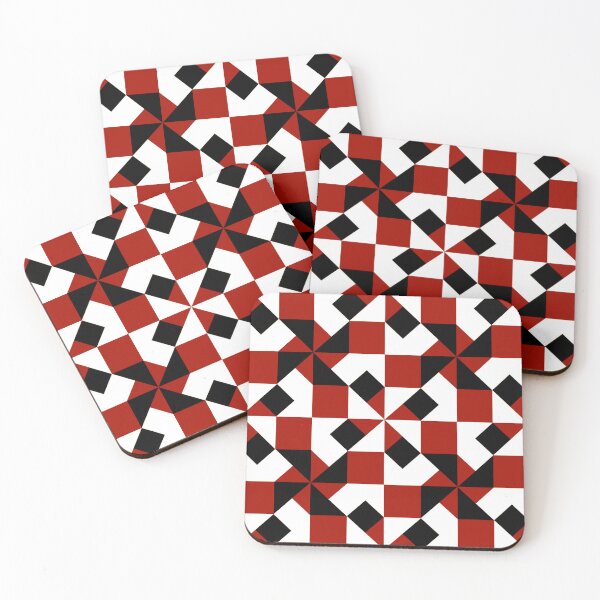 Item preview, Red geometric seamless repeating pattern designed and sold by SeamlessDsign.