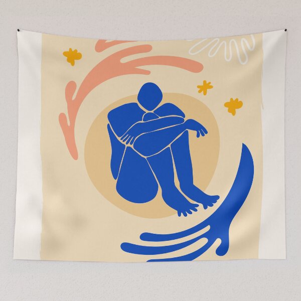 Item preview, Matisse Contemplative Blue Figure designed and sold by paulrommer.