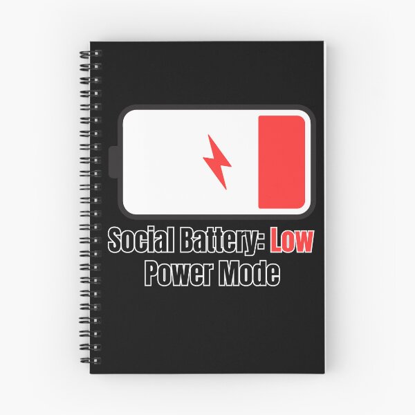 Item preview, Social Battery Low Power Mode Alert designed and sold by YAKOUT-STUDIO.
