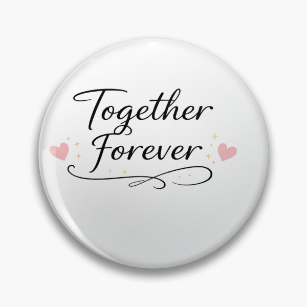 Item preview, Together Forever – Romantic Love Quote Minimal Typography Design designed and sold by Lovestickerco.