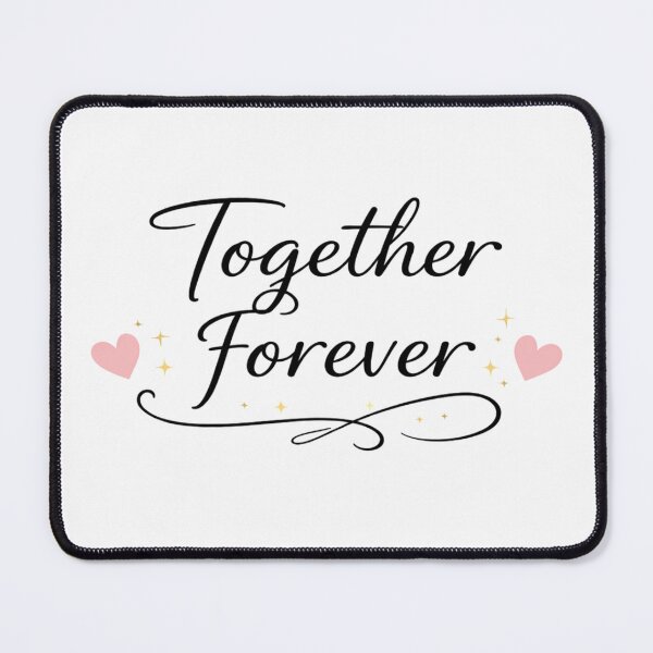 Item preview, Together Forever – Romantic Love Quote Minimal Typography Design designed and sold by Lovestickerco.