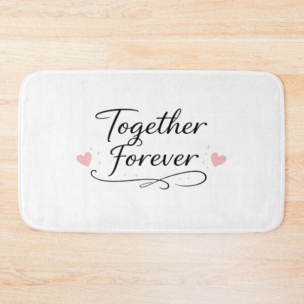 Item preview, Together Forever – Romantic Love Quote Minimal Typography Design designed and sold by Lovestickerco.