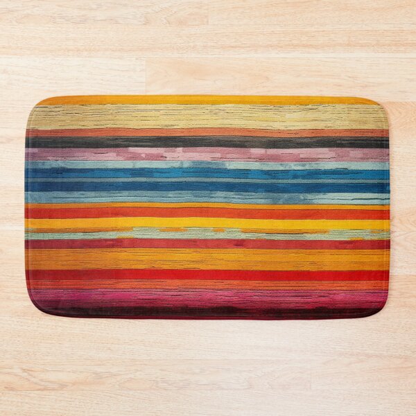 Item preview, Moroccan Carpet with Colorful Striped Pattern designed and sold by GrinGalore.