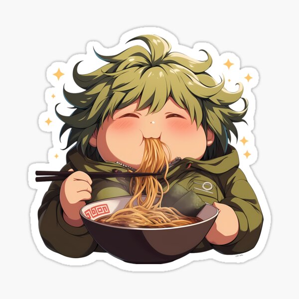 Rantaro Amami Danganronpa Kawaii Ramen Chibi Slurp Mood Sticker