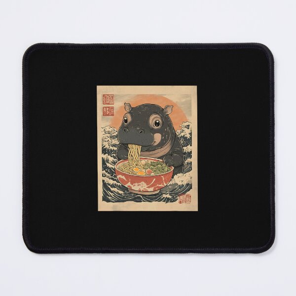 Item preview, Moo Deng Hippo Eat Ramen For Japanese Fan Kawaii Anime For Fan designed and sold by BA-2L.