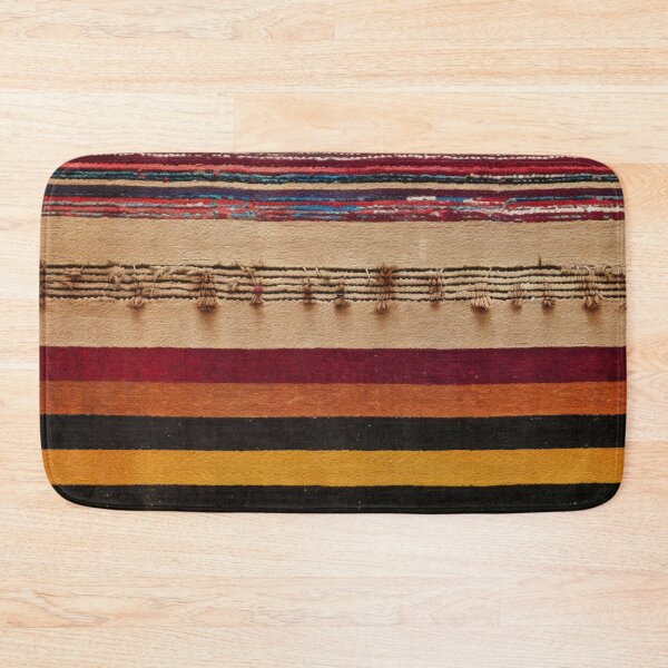 Item preview, Moroccan Handmade Carpet with Colorful Striped Pattern designed and sold by GrinGalore.