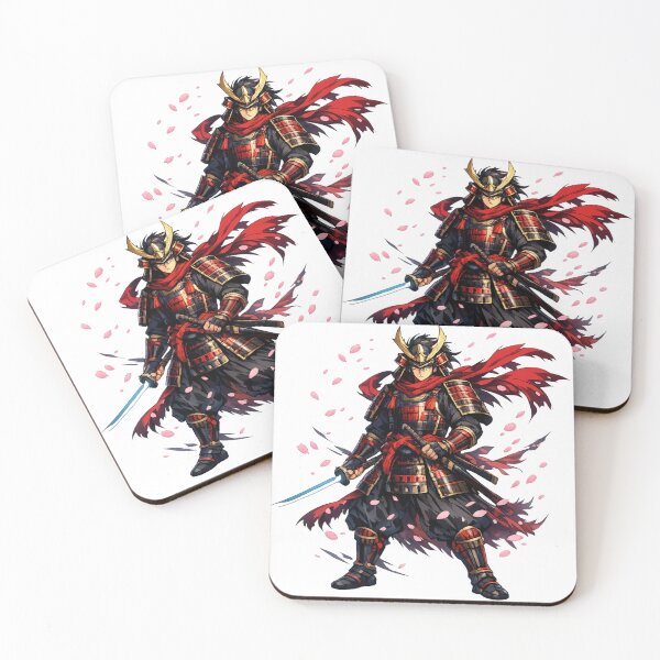Item preview, Epic Anime Samurai Warrior with Katana – Japanese Warrior Cherry Blossom Anime Sticker & T-Shirt Design designed and sold by ArtWaveStudio8.