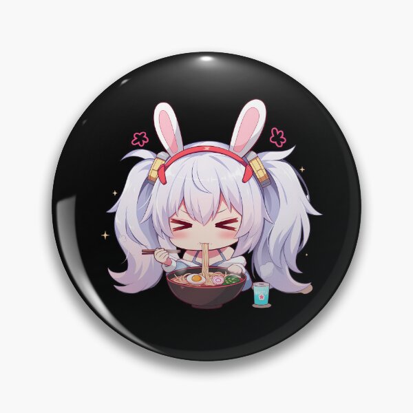 Item preview, Laffey Azur Lane Chibi Ramen Kawaii Noodles Bunny Mood designed and sold by mildaclairmo.