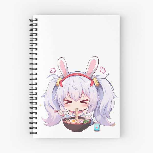 Item preview, Laffey Azur Lane Chibi Ramen Kawaii Noodles Bunny Mood designed and sold by mildaclairmo.