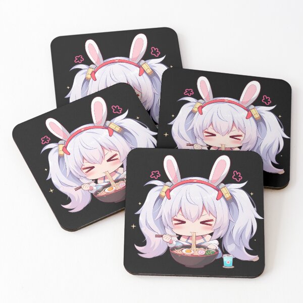 Item preview, Laffey Azur Lane Chibi Ramen Kawaii Noodles Bunny Mood designed and sold by mildaclairmo.