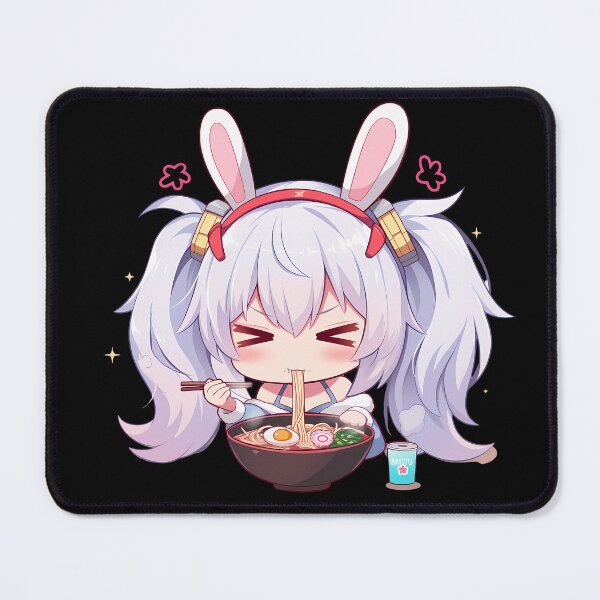 Item preview, Laffey Azur Lane Chibi Ramen Kawaii Noodles Bunny Mood designed and sold by mildaclairmo.