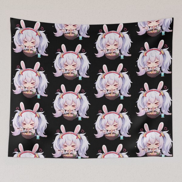 Item preview, Laffey Azur Lane Chibi Ramen Kawaii Noodles Bunny Mood designed and sold by mildaclairmo.