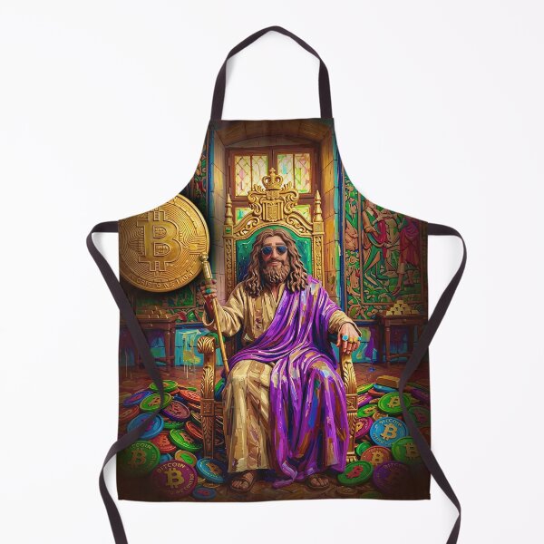Item preview, Jesus, the King of Wealth: A Bitcoin Crowned Caricature designed and sold by JuandiArt7.