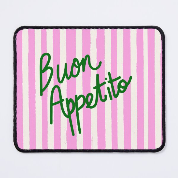 Item preview, Buon Appetito Pink Groovy Stripes Minimalist Illustration designed and sold by MaiZephyr.