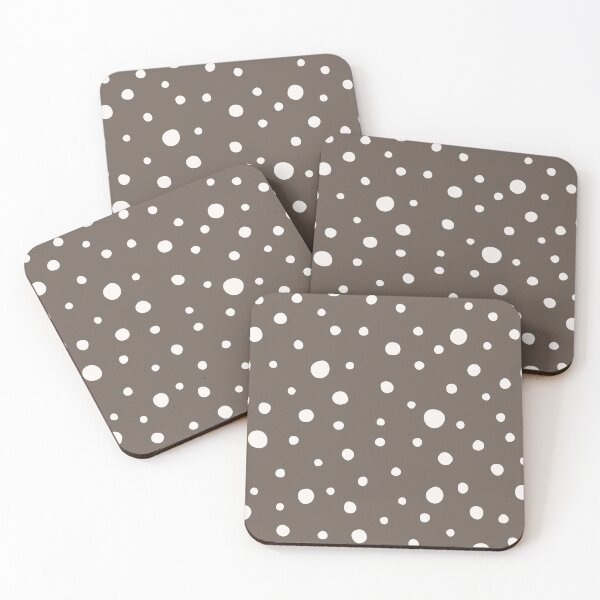 Item preview, Polka Dots Childish hand drawn pattern in milk and brown colors designed and sold by CHERRY--SHOP.