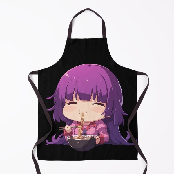 Item preview, Hitagi Senjougahara Bakemonogatari Kawaii Ramen Chibi Smile designed and sold by mildaclairmo.