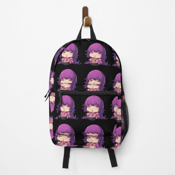Item preview, Hitagi Senjougahara Bakemonogatari Kawaii Ramen Chibi Smile designed and sold by mildaclairmo.