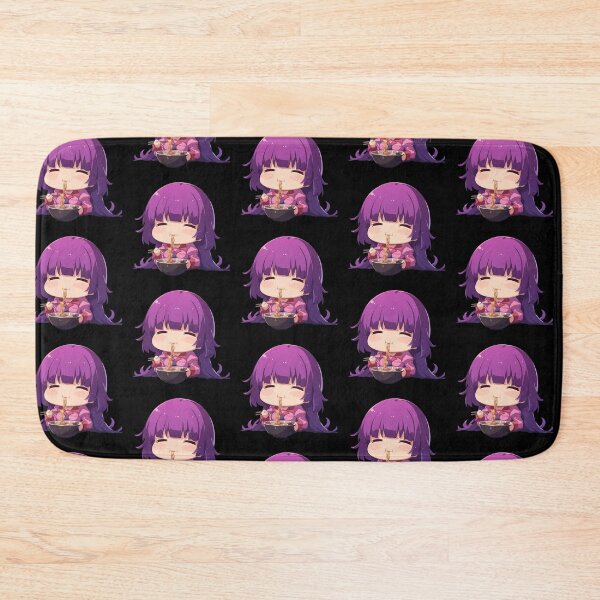 Item preview, Hitagi Senjougahara Bakemonogatari Kawaii Ramen Chibi Smile designed and sold by mildaclairmo.