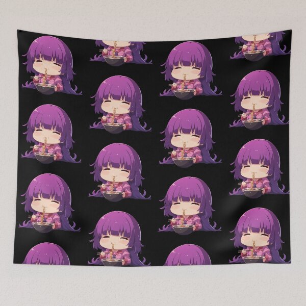 Item preview, Hitagi Senjougahara Bakemonogatari Kawaii Ramen Chibi Smile designed and sold by mildaclairmo.