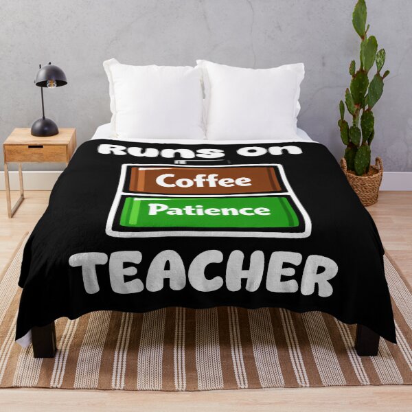 Item preview, TEACHER - RUNS ON COFFEE PATIENCE designed and sold by KEF Custom.