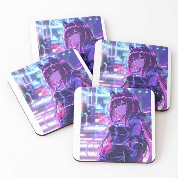 Item preview, Neon Cyberpunk Anime Girl – Futuristic City Aesthetic Anime Art designed and sold by inkvera9.