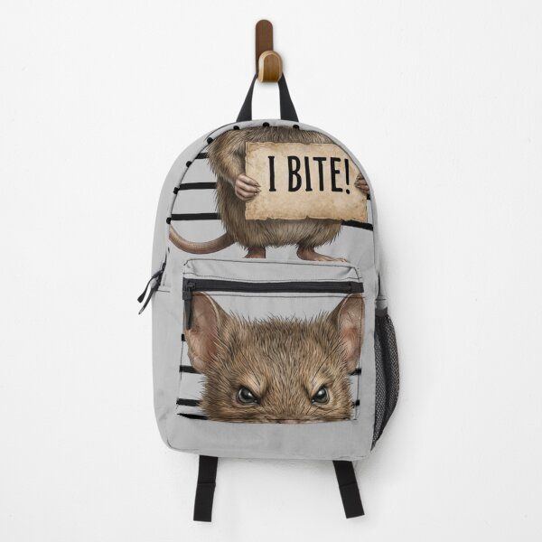 Item preview, I BITE Funny Mouse Vintage Mugshot Style Animal Design designed and sold by LittleLoopArt.