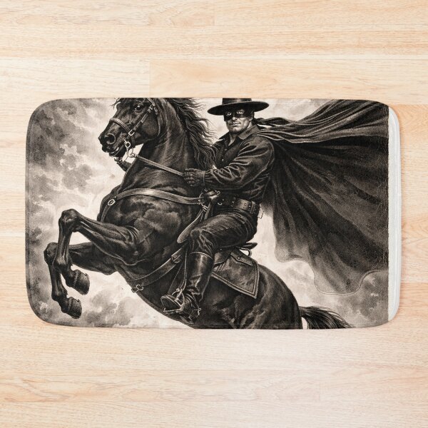 Item preview, Zorro Black and white Painting by Lulu Leb designed and sold by LuluLeb.
