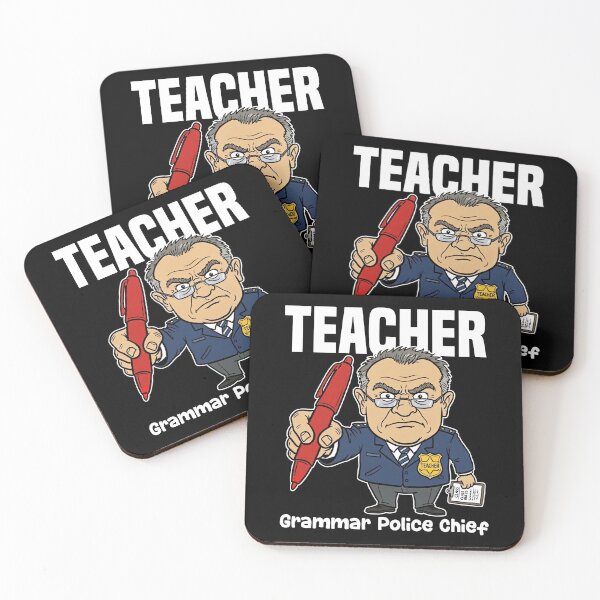 Item preview, TEACHER - GRAMMAR POLICE CHIEF designed and sold by KEF Custom.