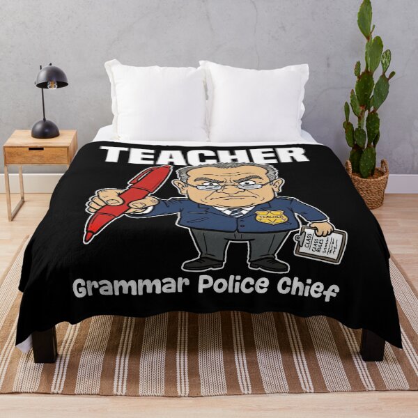 Item preview, TEACHER - GRAMMAR POLICE CHIEF designed and sold by KEF Custom.