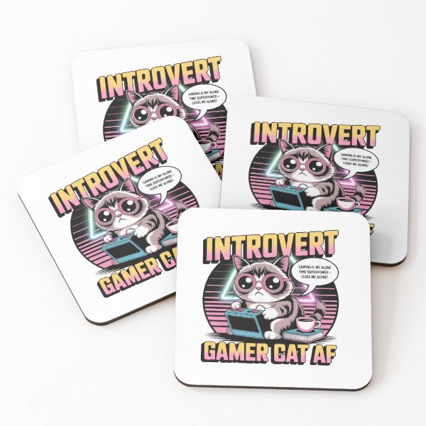 Item preview, Introvert Gamer Cat AF Tee | Gaming Is My Alone Time Superpower T-Shirt designed and sold by Ashley critters.