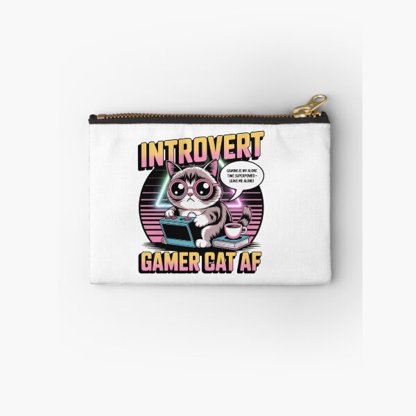 Item preview, Introvert Gamer Cat AF Tee | Gaming Is My Alone Time Superpower T-Shirt designed and sold by Ashley critters.