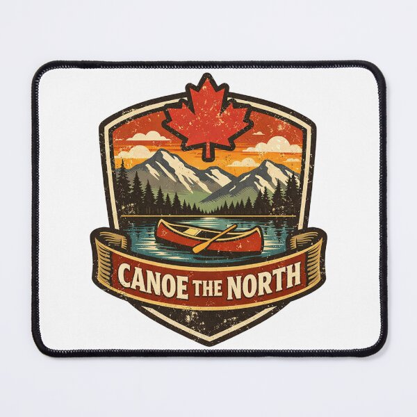 Item preview, Canoe the North Canada Retro Badge – Vintage Canoe Wilderness Adventure Design designed and sold by Globalcitytees.
